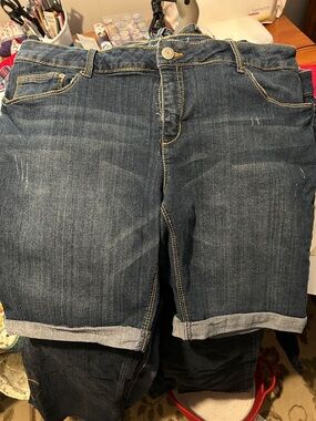 Faded Glory Light Blue Denim Bermuda Shorts